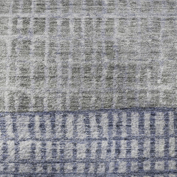 HomeRoots 10' X 14' Denim Blue Geometric Area Rug - Washable, UV Protected, Non-Slip, Perfect for Families! 705029