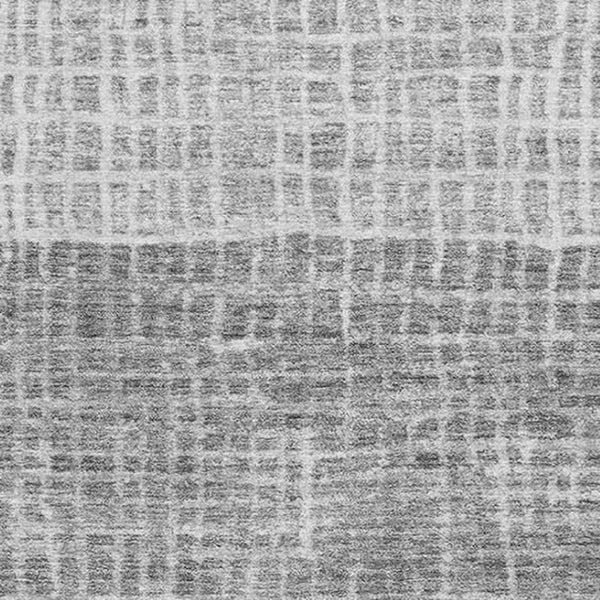 HomeRoots 9' X 12' Gray and Silver Geometric Area Rug - Washable, UV-Protected, Durable Design for Homes 705034