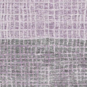 HomeRoots 5' X 8' Contemporary Plum and Gray Geometric Area Rug - Washable, UV-Protected, and Durable! 705037