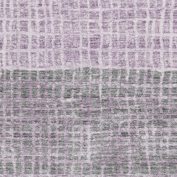 HomeRoots 8' X 10' Stylish Plum & Gray Geometric Washable Area Rug with UV Protection for Busy Homes & Pets 705039