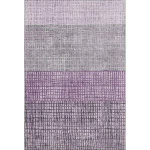 HomeRoots 9' X 12' Stylish Plum & Gray Geometric Washable Area Rug with UV Protection for Busy Homes 705040