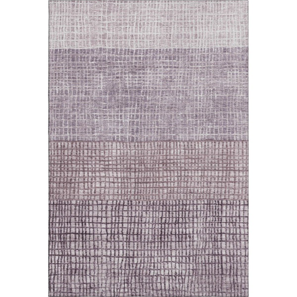 HomeRoots 9' X 12' Purple and Ivory Geometric Area Rug - Washable, Stain-Resistant, UV Protected for Versatile Spaces 705046