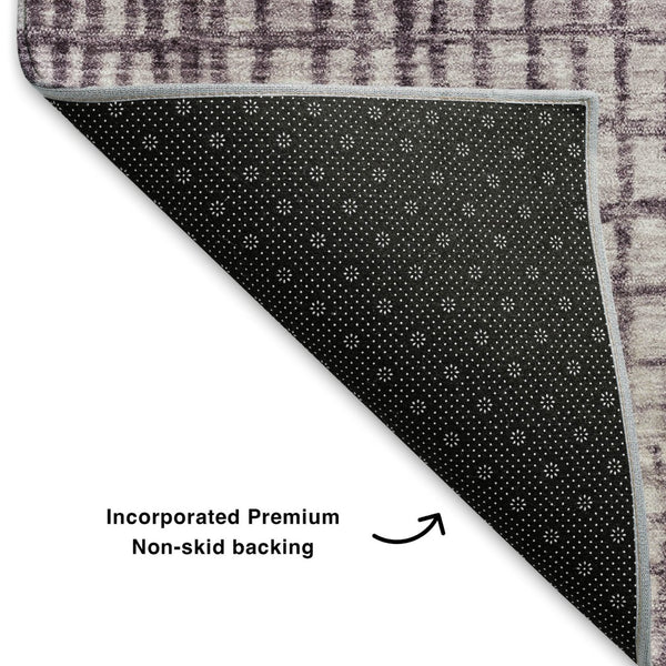 HomeRoots 9' X 12' Purple and Ivory Geometric Area Rug - Washable, Stain-Resistant, UV Protected for Versatile Spaces 705046