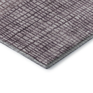 HomeRoots 9' X 12' Purple and Ivory Geometric Area Rug - Washable, Stain-Resistant, UV Protected for Versatile Spaces 705046