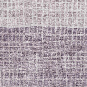 HomeRoots 10' Stylish Purple and Ivory Geometric Washable Area Rug with UV Protection for High-Traffic Spaces 705047