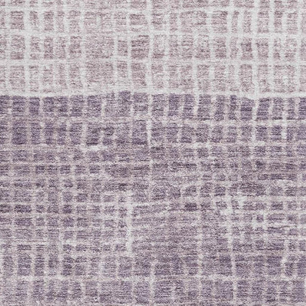 HomeRoots 10' Stylish Purple and Ivory Geometric Washable Area Rug with UV Protection for High-Traffic Spaces 705047