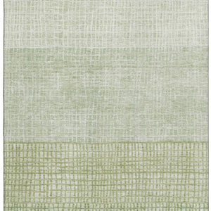 HomeRoots 5' X 8' Sage & Ivory Geometric Washable Area Rug - Stain Resistant, UV Protected, Modern Comfort 705049