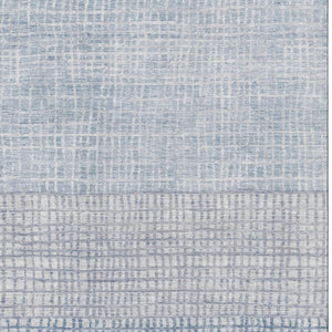 HomeRoots 8' X 10' Sky Blue & Ivory Geometric Area Rug – Washable, UV-Protected, Non-Slip Design for Homes 705057