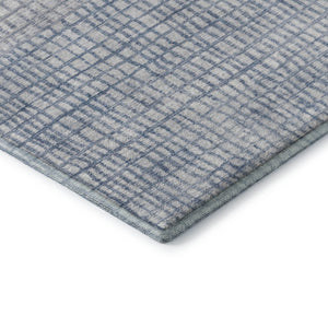 HomeRoots 9' X 12' Sky Blue Geometric Area Rug - Washable, UV-Resistant, Kid & Pet-Friendly for Modern Spaces 705058