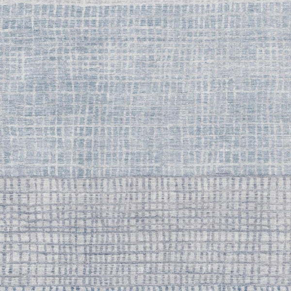 HomeRoots 10' Sky Blue and Ivory Geometric Area Rug – Durable, Washable, UV-Protected for Family-Friendly Spaces 705059
