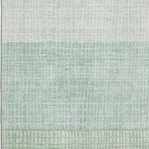HomeRoots 8' X 10' Stylish Teal Ivory Geometric Area Rug - Durable, Washable, UV Protected & Perfect for Homes 705063