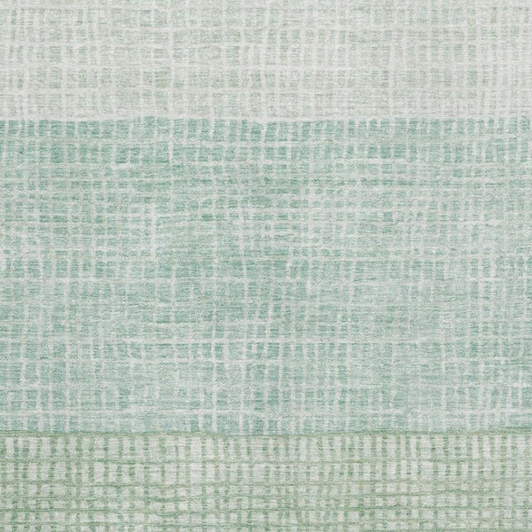 HomeRoots 9' X 12' Teal & Ivory Geometric Area Rug - Washable, Stain-Resistant, UV Protected for Kids & Pets 705064