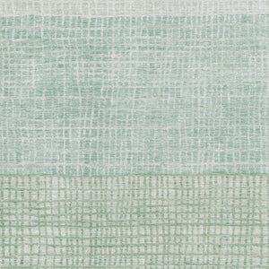 HomeRoots 10' X 14' Modern Teal & Ivory Geometric Washable Area Rug with UV Protection for Family Spaces 705065