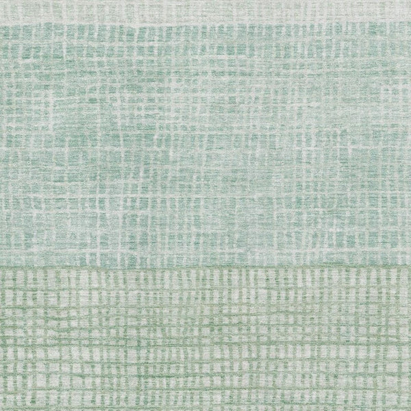 HomeRoots 10' X 14' Modern Teal & Ivory Geometric Washable Area Rug with UV Protection for Family Spaces 705065