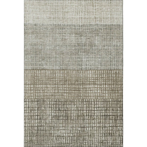 HomeRoots 5' Taupe and Brown Geometric Area Rug - Washable, UV-Protected, Durable for High-Traffic Homes 705067