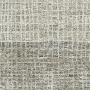 HomeRoots 9' X 12' Modern Taupe and Brown Geometric Washable Area Rug – Durable, UV-Protected, Pet-Friendly Design 705070