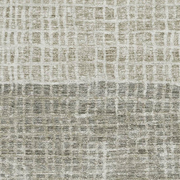 HomeRoots 9' X 12' Modern Taupe and Brown Geometric Washable Area Rug – Durable, UV-Protected, Pet-Friendly Design 705070