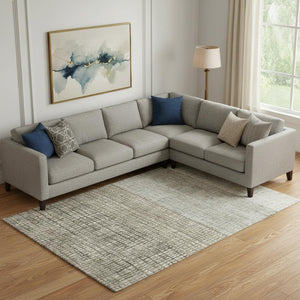 HomeRoots 10' X 14' Taupe and Brown Geometric Area Rug - Stylish, Washable, UV-Protected for Any Space! 705071