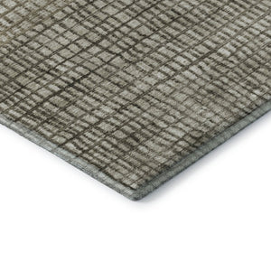 HomeRoots 10' X 14' Taupe and Brown Geometric Area Rug - Stylish, Washable, UV-Protected for Any Space! 705071