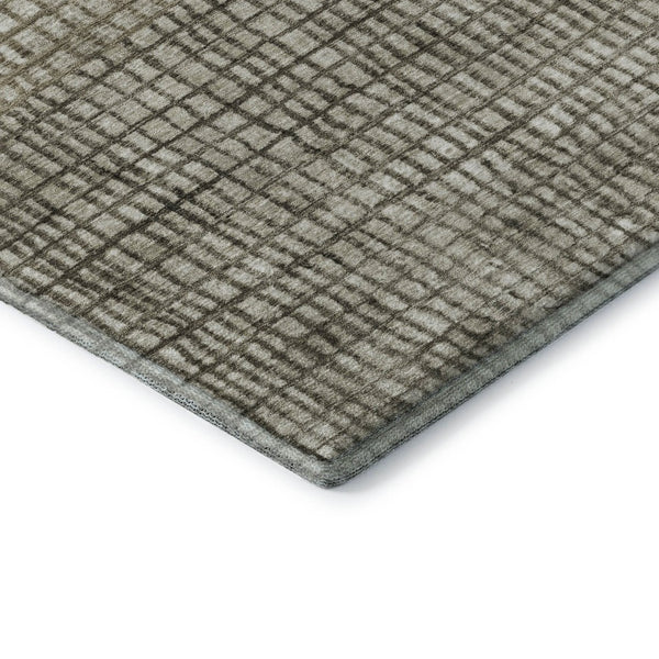 HomeRoots 10' X 14' Taupe and Brown Geometric Area Rug - Stylish, Washable, UV-Protected for Any Space! 705071