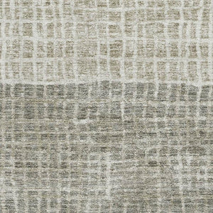 HomeRoots 10' X 14' Taupe and Brown Geometric Area Rug - Stylish, Washable, UV-Protected for Any Space! 705071