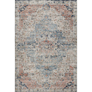 HomeRoots 9' X 12' Elegant Beige Floral Medallion Area Rug - Washable, UV Protected, Ideal for Busy Homes 705082