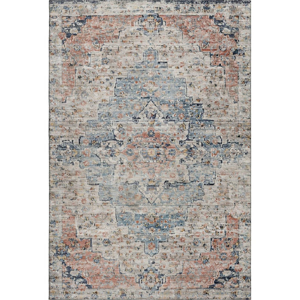HomeRoots 9' X 12' Elegant Beige Floral Medallion Area Rug - Washable, UV Protected, Ideal for Busy Homes 705082