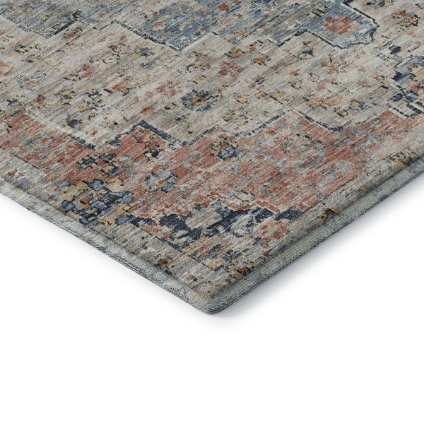 HomeRoots 9' X 12' Elegant Beige Floral Medallion Area Rug - Washable, UV Protected, Ideal for Busy Homes 705082