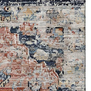HomeRoots 9' X 12' Elegant Beige Floral Medallion Area Rug - Washable, UV Protected, Ideal for Busy Homes 705082