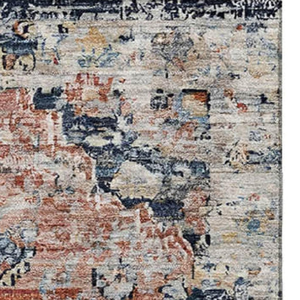HomeRoots 9' X 12' Elegant Beige Floral Medallion Area Rug - Washable, UV Protected, Ideal for Busy Homes 705082