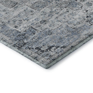 HomeRoots 9' X 12' Sky Blue Ivory Floral Medallion Area Rug - Washable, UV-Proof, Stain Resistant & Stylish! 705094