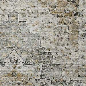 HomeRoots 5' X 8' Floral Medallion Area Rug in Taupe, Beige & Ivory - Durable, Washable & UV Protected Design 705103
