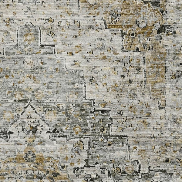 HomeRoots 5' X 8' Floral Medallion Area Rug in Taupe, Beige & Ivory - Durable, Washable & UV Protected Design 705103