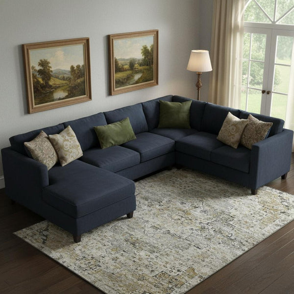 HomeRoots 9' X 12' Washable Floral Medallion Area Rug in Taupe, Beige & Ivory - UV Protection & Stain Resistant 705106
