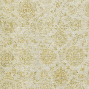 HomeRoots 10' X 14' Gold & Beige Damask Area Rug – Washable, UV-Protected, Durable, and Stylish for Any Space 705131