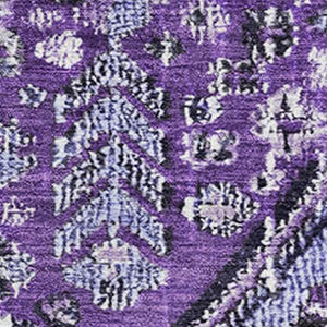 HomeRoots 8' X 10' Purple and Ivory Geometric Area Rug - Washable, Stain Resistant, Non-Slip for High Traffic Homes 705171