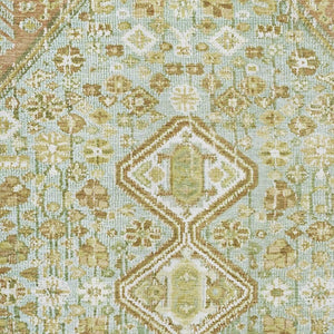 HomeRoots 9' X 12' Sage Ivory Tan Geometric Washable Area Rug - Stylish, Durable, Pet-Friendly, UV Protected 705178