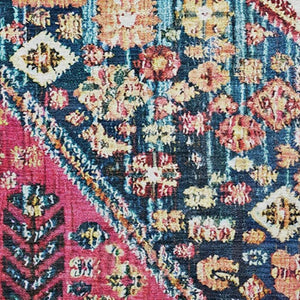 HomeRoots 9' X 12' Teal Merlot Ivory Geometric Washable Area Rug – Durable, UV-Protected, Stylish Design for Homes 705190
