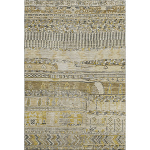 HomeRoots 9' X 12' Washable Striped Area Rug - Durable, UV-Protected, Stain-Resistant for Homes with Kids & Pets 705202