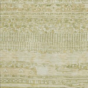 HomeRoots 9' X 12' Tan & Beige Striped Washable Area Rug - Durable, UV-Protected, Easy-Care for Busy Homes 705226