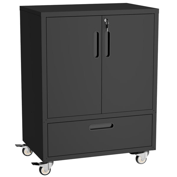 English Elm Tool Cabinet on Wheels Heavy Duty Steel Garage Workshop Organizer with Locking Casters T2398P407327