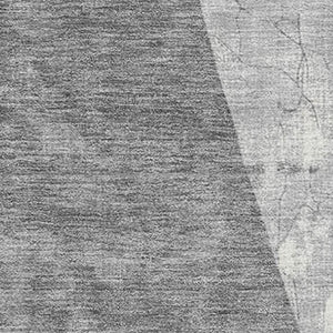 HomeRoots 5' X 8' Gray and Ivory Abstract Geometric Area Rug - Washable, UV-Protected, and Stain Resistant! 705331