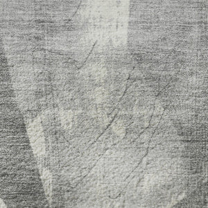 HomeRoots 10' X 14' Gray And Ivory Geometric Area Rug - Washable, UV-Protected, Perfect for High-Traffic Homes 705335