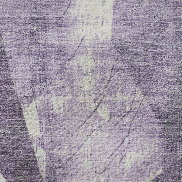 HomeRoots 8' X 10' Stylish Purple and Ivory Abstract Geometric Washable Area Rug with UV Protection & Durability 705351