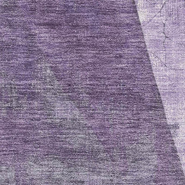 HomeRoots 9' X 12' Bold Purple and Ivory Abstract Geometric Area Rug – Washable, UV Protected, Stain Resistant 705352