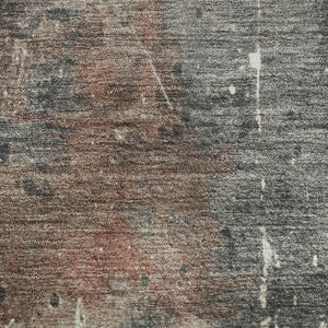HomeRoots 5' X 8' Rust Gray & Ivory Abstract Area Rug - Washable, UV-Protected, Stylish & Durable for Any Space 705361