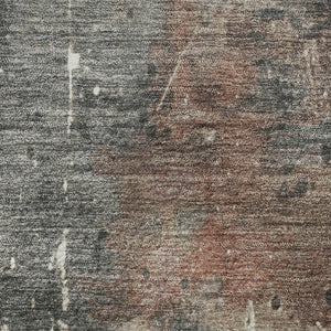 HomeRoots 8' X 10' Modern Abstract Washable Area Rug in Rust, Gray & Ivory - UV Protected & Easy Care! 705363