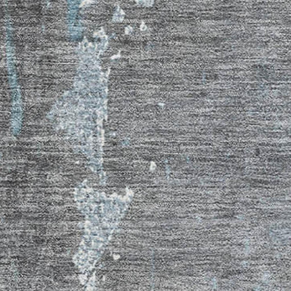HomeRoots 9' X 12' Teal Gray Ivory Abstract Washable Area Rug - Durable, UV Protected, and Stylish for Homes 705376