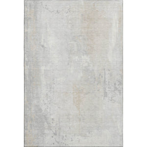 HomeRoots 10' X 14' Ivory & Beige Abstract Area Rug - Washable, UV Protected, Durable, Modern Design for Homes 705395