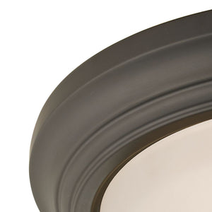Thomas Lighting Huntington Two Light Flush Mount with Glass Dome Shades for Classic Ceiling Ambiance 13 inches Bronze 7053FM/10